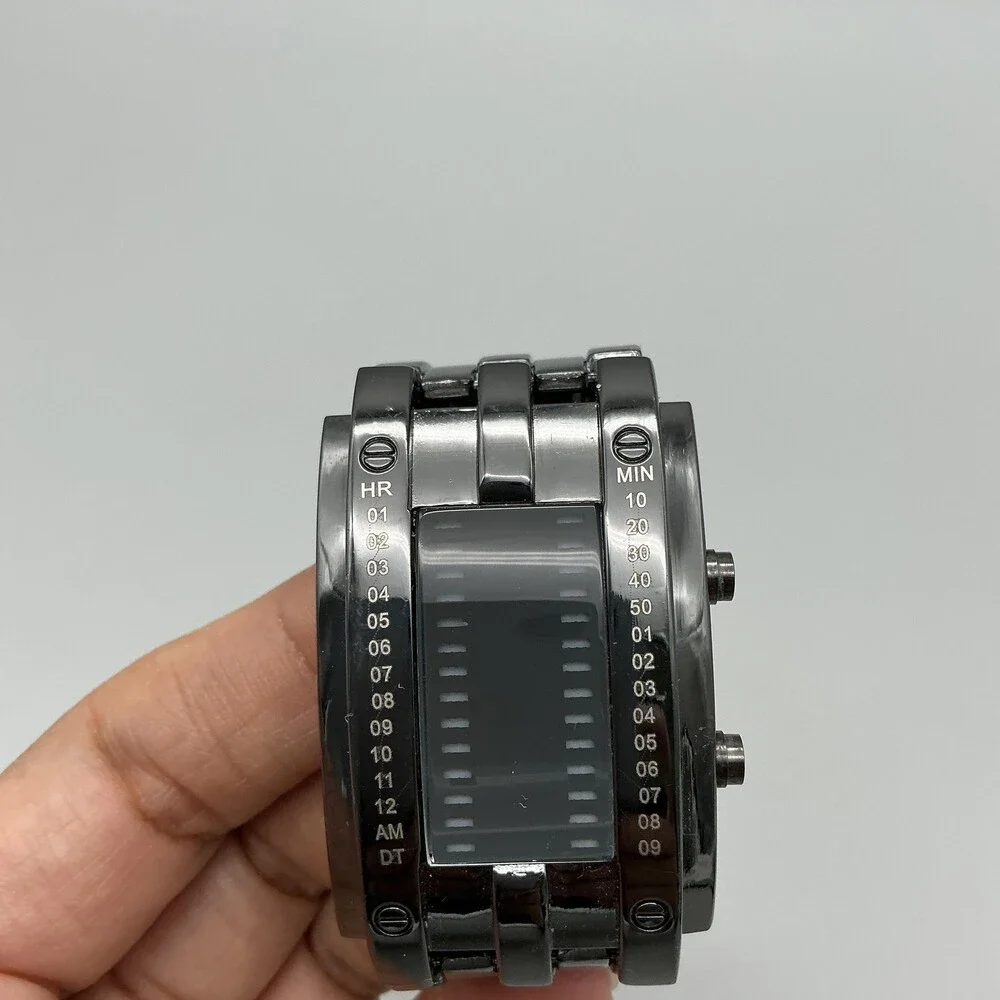 SKMEI 0926 Binary Watch Black Blue LED Mens 31mm LED Display 8